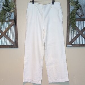 Madison Wide Leg White Linen